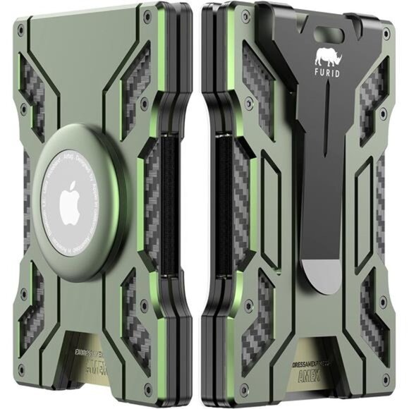 furid Airtag Wallet Men: Air Tag Wallet with Money Clip, Metal Wallet - Picture 1 of 7